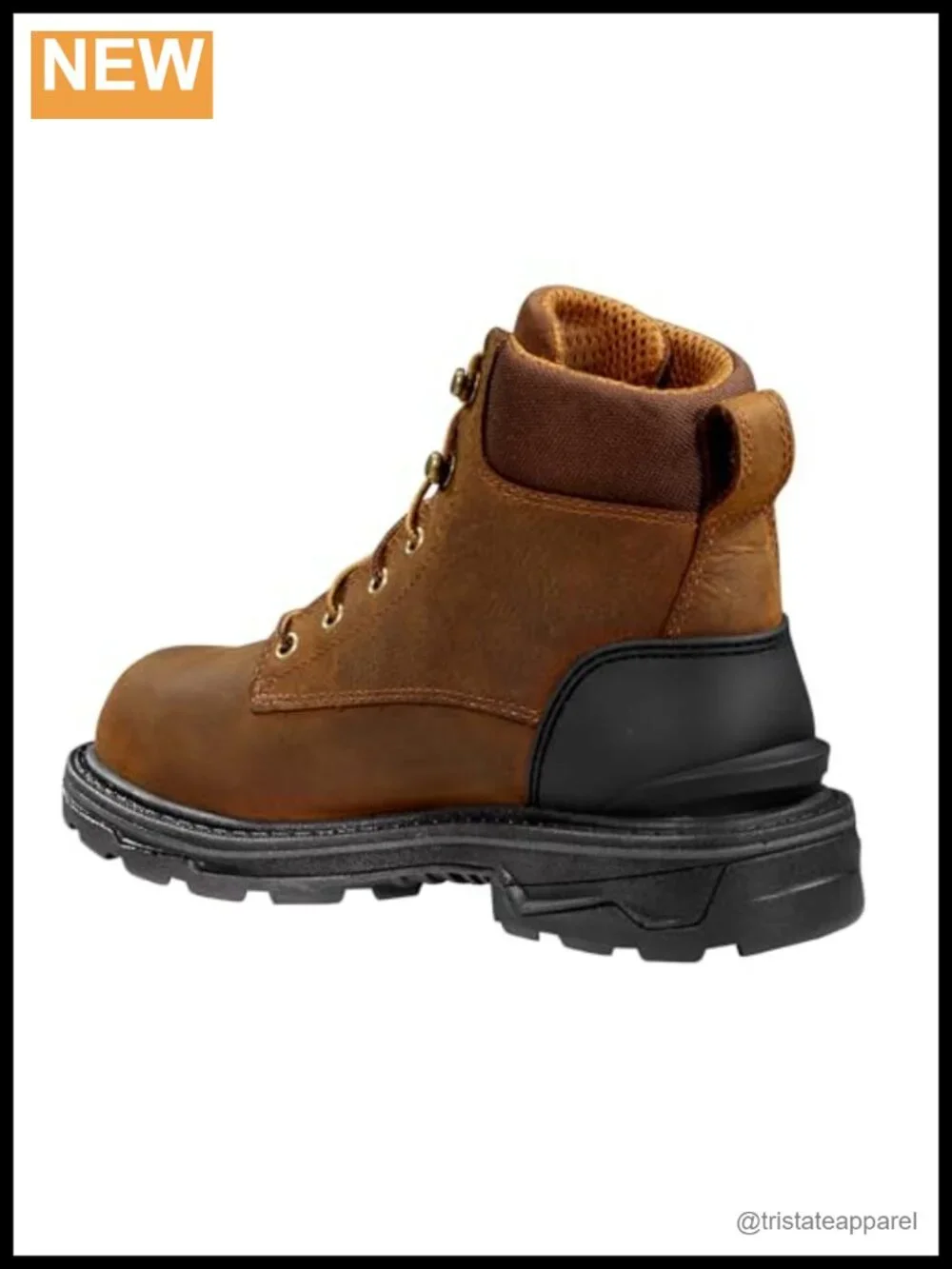 Women's Waterproof Leather Work Boot, Soft Toe, Slip Resistant, Lace Up Ankle